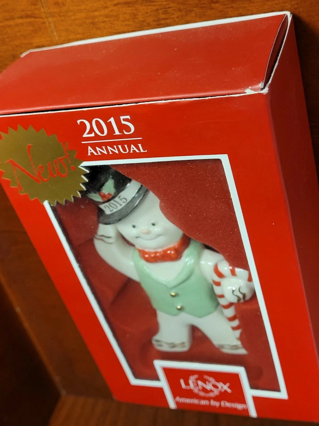 Lenox 2015 Gingerbread Man Ornament Annual Ginger Gent Candy Cane Christmas NEW5