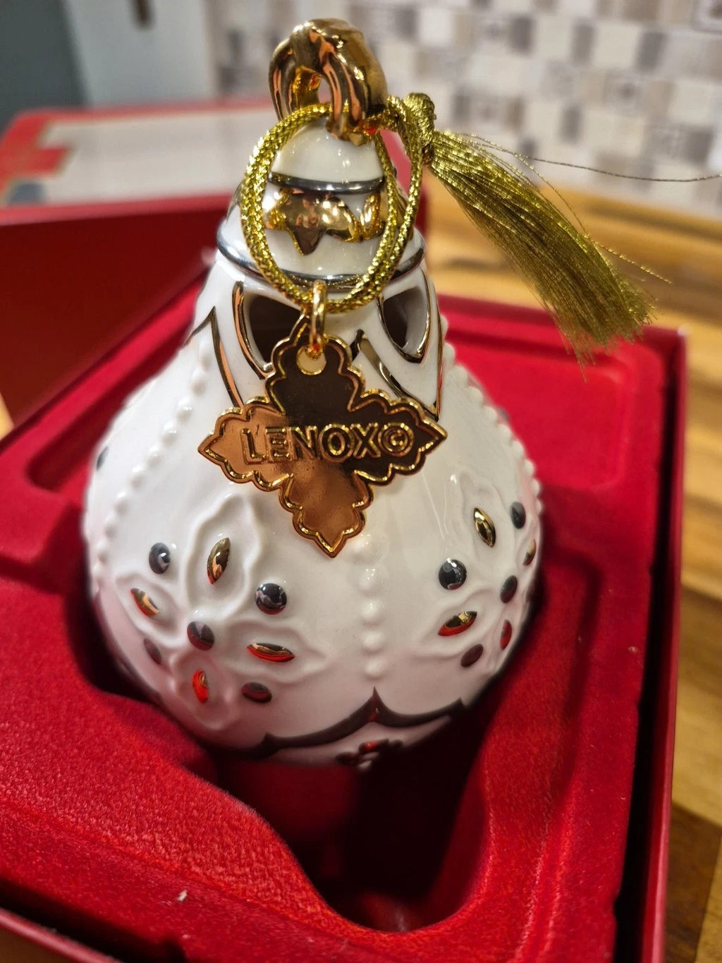 Lenox 2024 Annual Spire Ornament Ivory Pierced Flowers Bas Relief Christmas NEW4