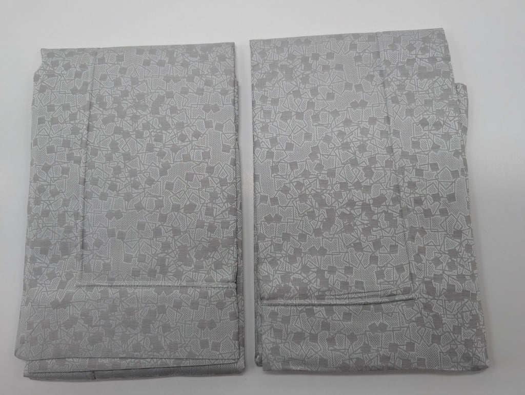Sferra Catella Grey Euro Sham Pair Squares Cotton Sateen Jacquard Italy NEW5