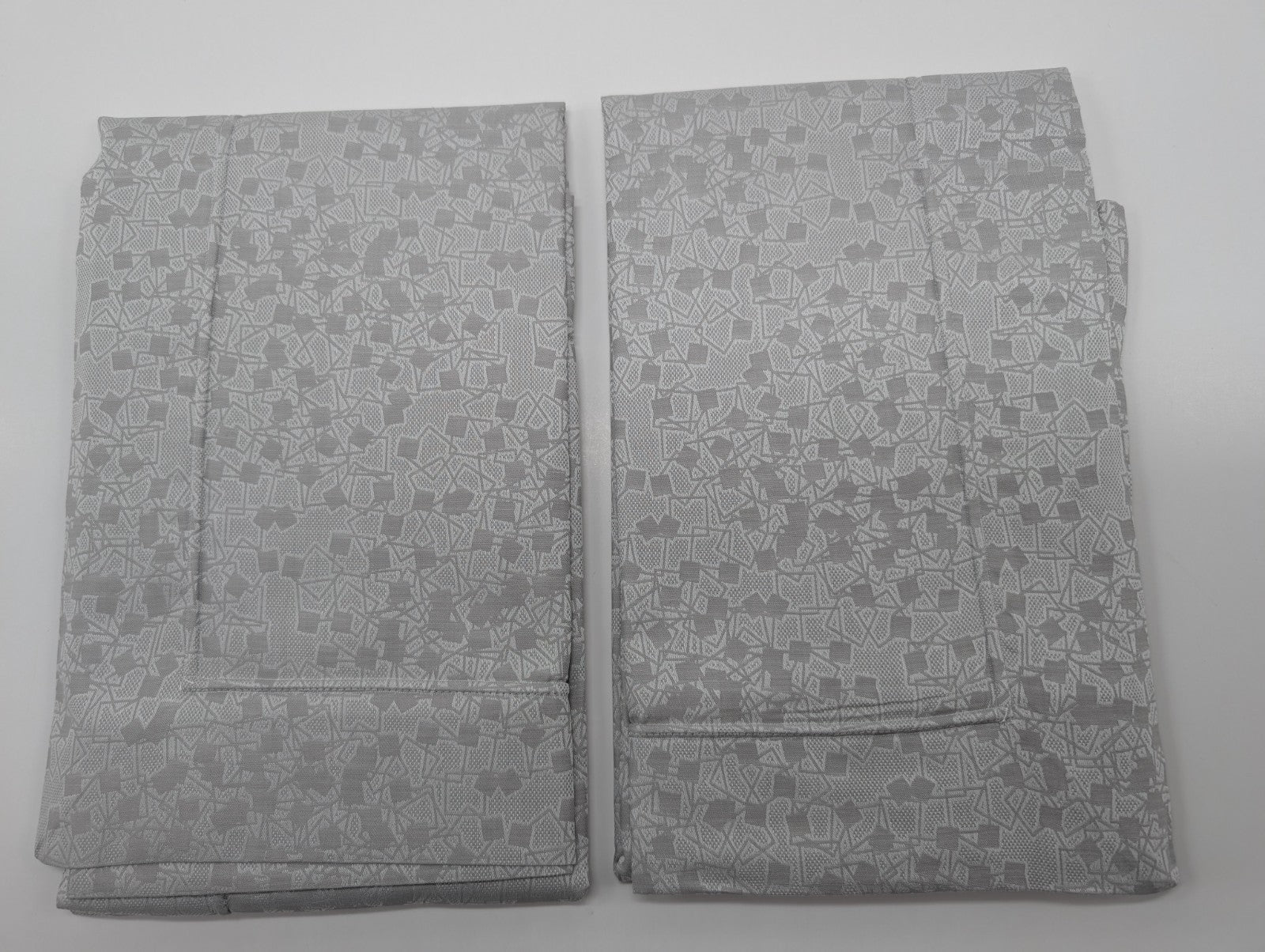 Sferra Catella Grey Euro Sham Pair Squares Cotton Sateen Jacquard Italy NEW5