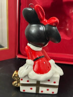 Lenox Disney 2024 Mickey & Minnie Figurine Ornaments 2 Mouse Candy Cane Gift NEW15