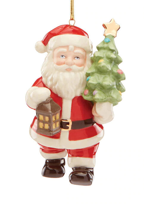 Lenox 2020 Santa With Tree Figurine Ornament Lantern Annual Christmas LE NEW0