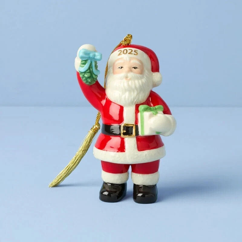 Lenox 2025 Santa With Mistletoe Figurine Ornament Annual Gift Christmas NEW0