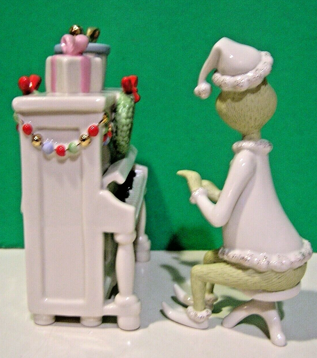 Lenox Grinch's Christmas Melody Figurine 2 PC Piano Dr Seuss Who Stole COA NEW4