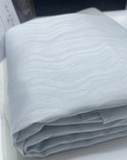 Sferra Onda Queen Duvet Cover Aquamarine Print Cotton Sateen Jacquard Italy NEW8