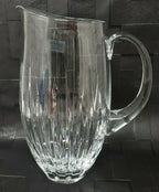 Reed & Barton Crystal Soho Pitcher 9.5" Clear Tapered Vertical Cut 1.5Qt. NEW2