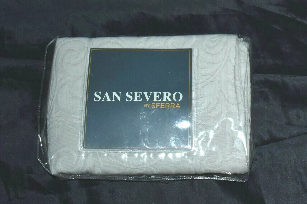 Sferra Hannah White Euro Continental Sham Scroll 100% Cotton Matelasse NEW0