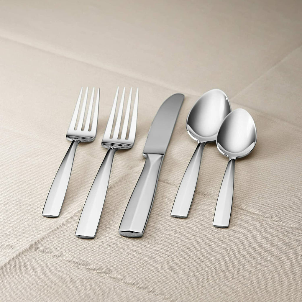 Lenox Talton 77 Piece Flatware Set Service For 12 Stainless Steel 18/10 Chic NEW2