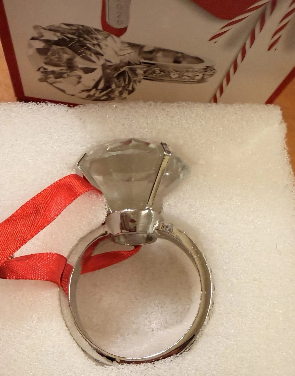 Lenox 2020 Engagement Ring Ornament Wedding Proposal Crystal Christmas Gift NEW3