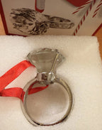 Lenox 2020 Engagement Ring Ornament Wedding Proposal Crystal Christmas Gift NEW3