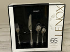 Lenox Sculpt 65 PC Flatware Set Service For 12 & 5PC Hostess Stainless 18/10 NEW6