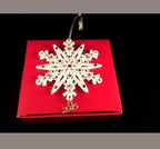 Lenox 2015 Gemmed Snowflake Ornament Annual Amethyst Crystals Christmas Gift NEW3
