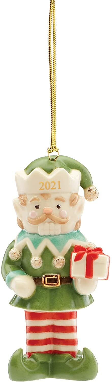 Lenox 2021 Nutcracker Santa's Elf Figurine Ornament Annual Christmas Gift NEW0