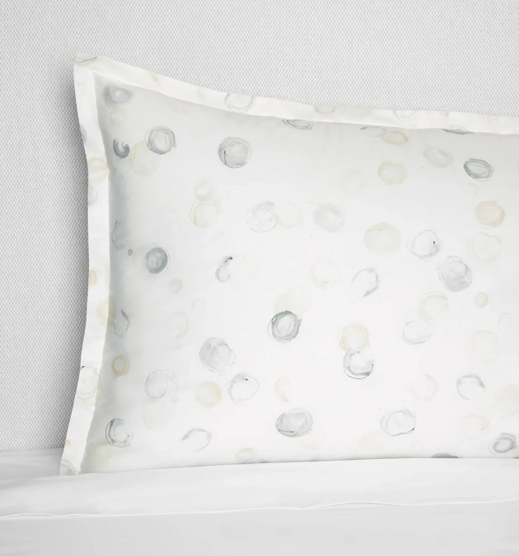 Sferra Punti Platinum Standard Sham Grey Taupe Dots Cotton Percale  Italy NEW4