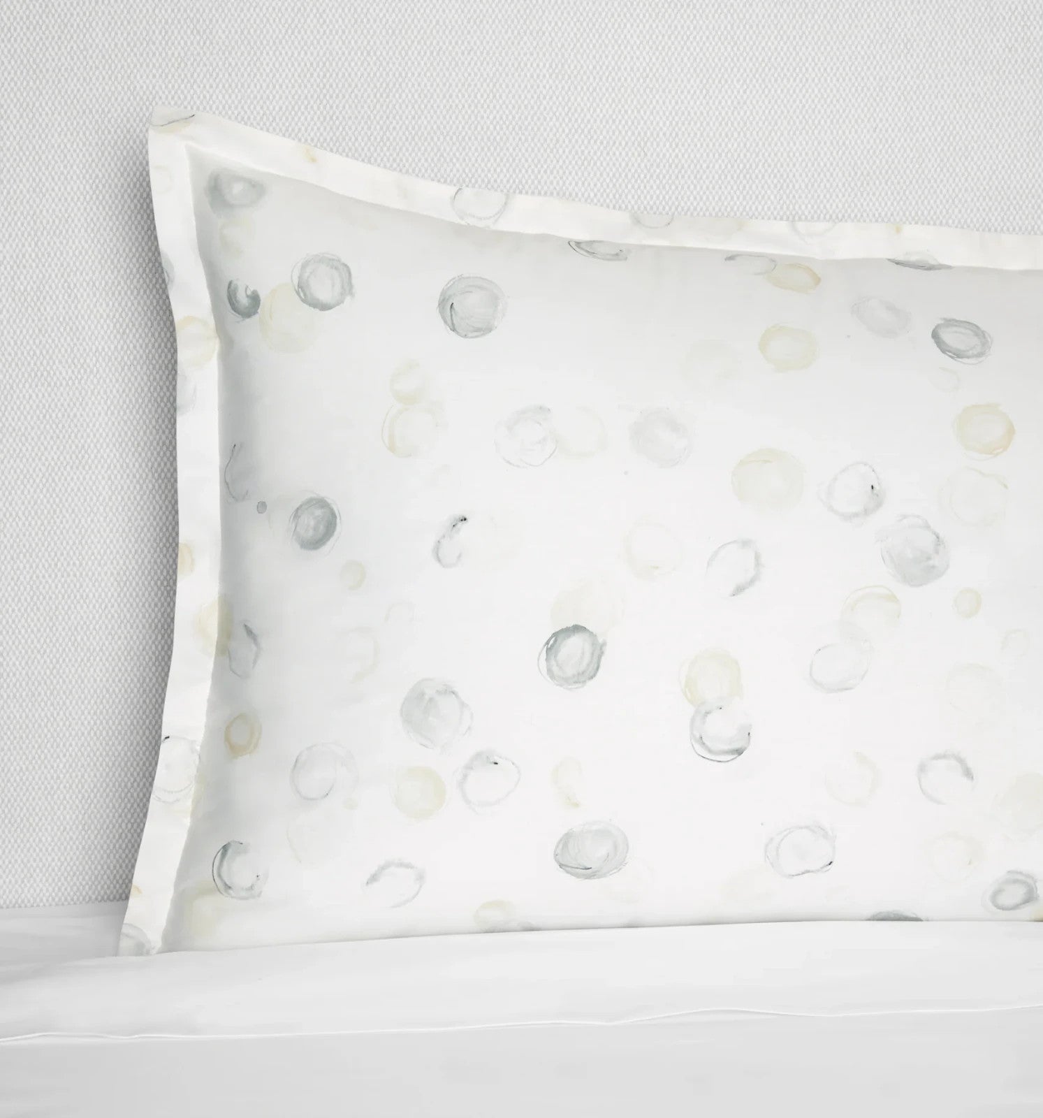 Sferra Punti Platinum Standard Sham Grey Taupe Dots Cotton Percale  Italy NEW4