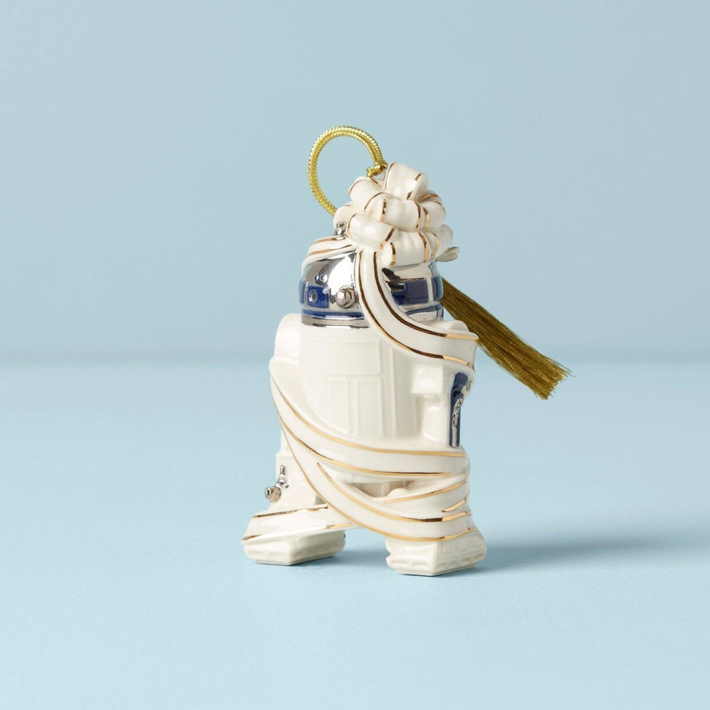 Lenox Disney R2-D2 Star Wars Droid Ornament Figurine White Bow Christmas NEW1