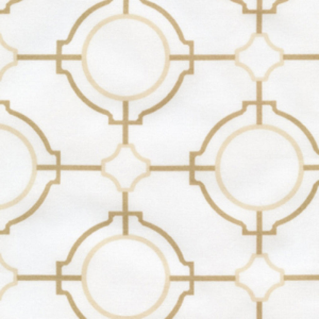 Sferra Connery Camel Euro Sham White Tile Print Egyptian Cotton Italy NEW3