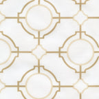Sferra Connery Camel Euro Sham White Tile Print Egyptian Cotton Italy NEW3
