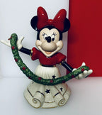 Lenox Disney Lighted Merry Minnie Figurine Mouse With Garland 6.5" Christmas NEW1