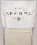 Sferra Fiorito Ivory Standard Sham Floral Motif Piping Sateen Jacquard Italy NEW3