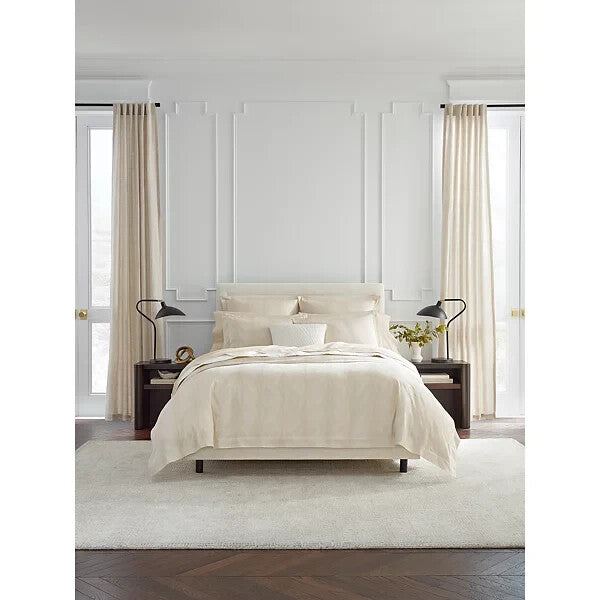 Sferra Piuma Stone Euro Continental Sham 100% Cotton Sateen Jacquard Italy NEW2