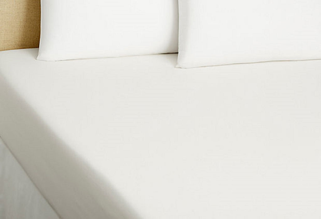 Sferra White Twin Fitted Sheet Solid 100% Egyptian Cotton Sateen 300TC Italy NEW4