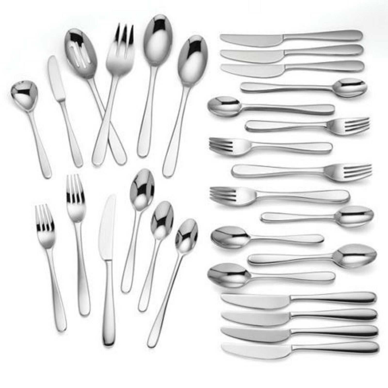 Lenox Marietta 54PC Flatware Set Service for 8 + Hostess Set Stainless 18/10 NEW1