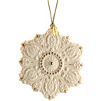 Lenox 125th Anniversary Snowflake Ornament 2014 Ivory High Relief Christmas NEW1