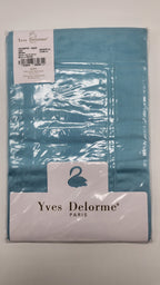 Yves Delorme Triomphe Aqua Queen Duvet Set 3PC Egyptian Cotton Sateen Lagon NEW1