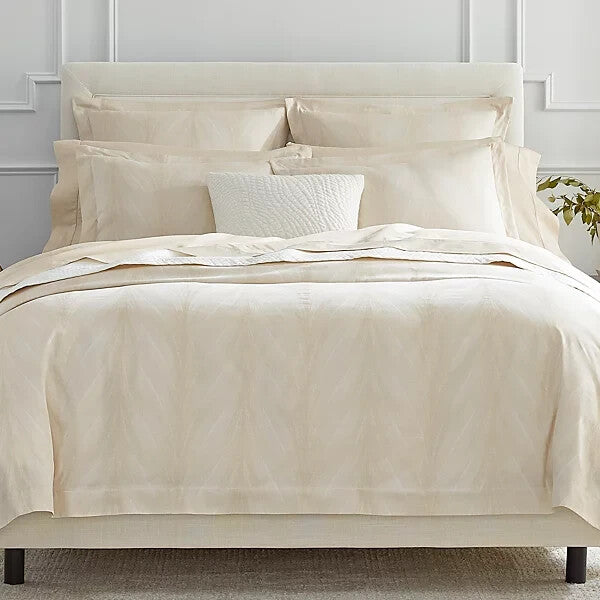 Sferra Piuma Stone Euro Continental Sham 100% Cotton Sateen Jacquard Italy NEW1