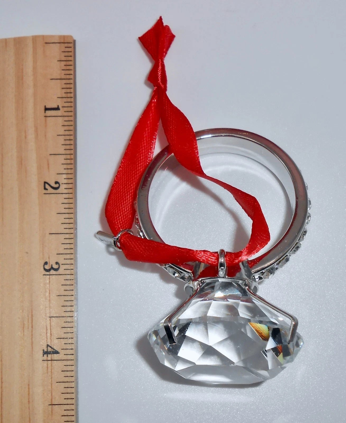 Lenox 2024 Engagement Ring Ornament Wedding Proposal Crystal Christmas Gift NEW8