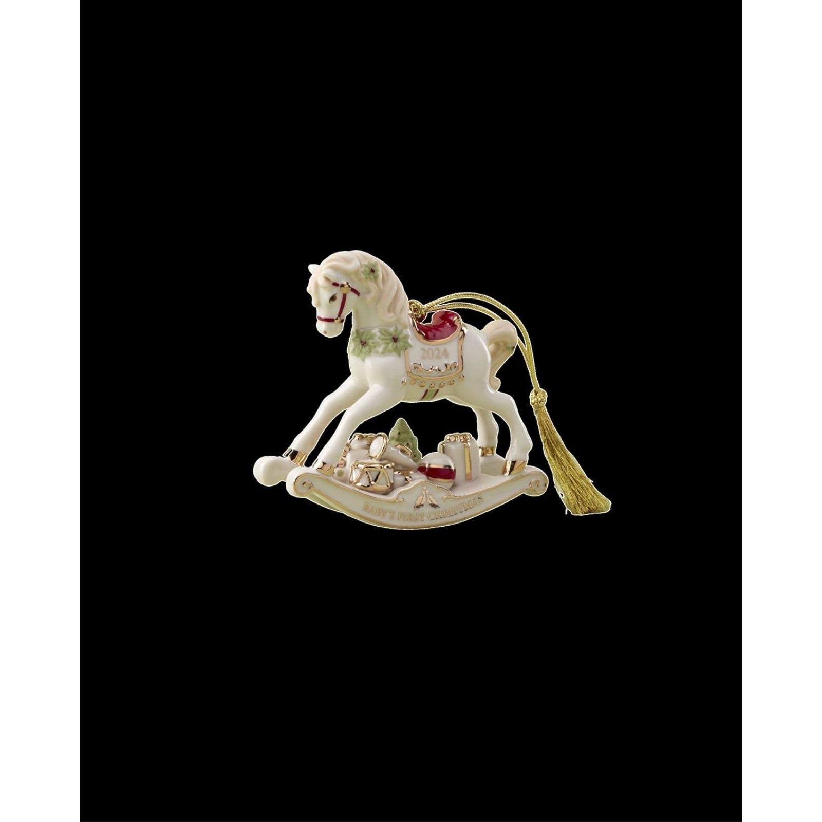 Lenox 2024 Rocking Horse Ornament Baby's 1st Christmas First Gift Vintage NEW4