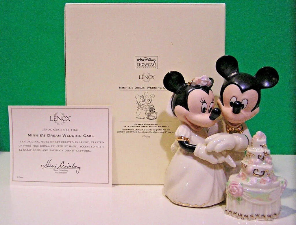 Lenox Disney Minnie's Dream Wedding Cake Topper Figurine Mickey Mouse Bride NEW3