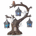 Lenox Halloween Spooky Lighted Tree Figurine Ghoulish Lanterns Ghosts Owl NEW0