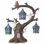 Lenox Halloween Spooky Lighted Tree Figurine Ghoulish Lanterns Ghosts Owl NEW0
