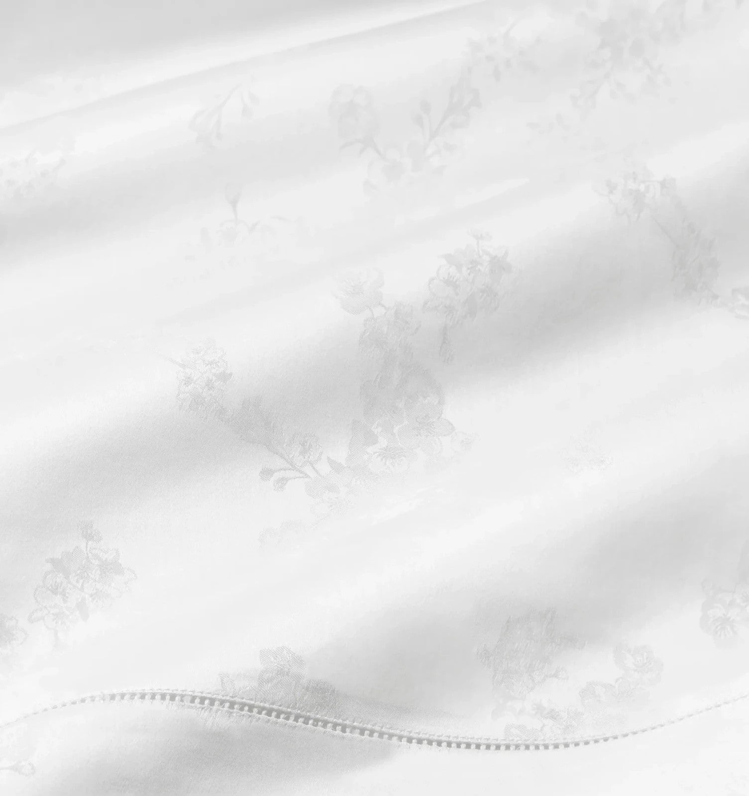 Sferra Giza 45 Natura White Queen Flat Sheet Egyptian Cotton Sateen Jacquard NEW2