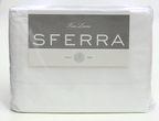 Sferra Matteo White Twin Sheet Set 3PC 100% Cotton Sateen 300TC Dorm Italy NEW0