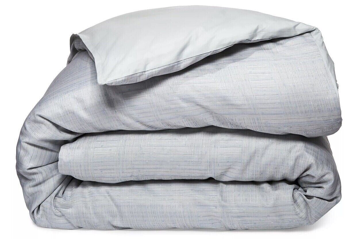 Sferra Modelli Aquamarine King Duvet Set 3PC Cotton Jacquard Reverses Italy NEW3