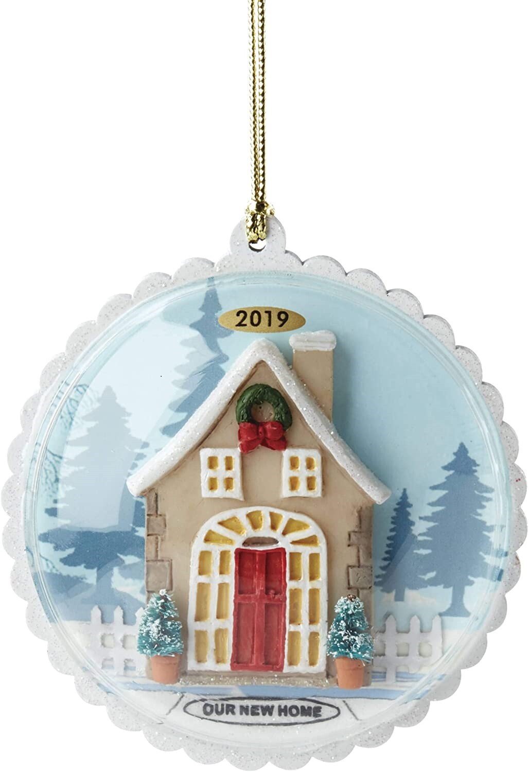 Lenox 2019 Our First Home Ornament 1st Glass Gingerbread House Christmas NEW2
