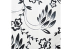Yves Delorme Silhouette Queen Flat Sheet Black White Print Pink Cuff Percale NEW5
