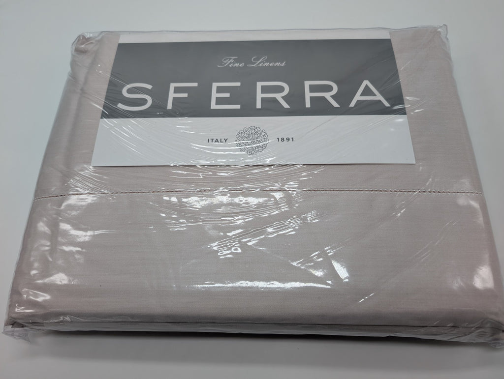 Sferra Corda Pink King Sheet Set 4PC Hematite 100% Cotton Sateen Silky Italy NEW7