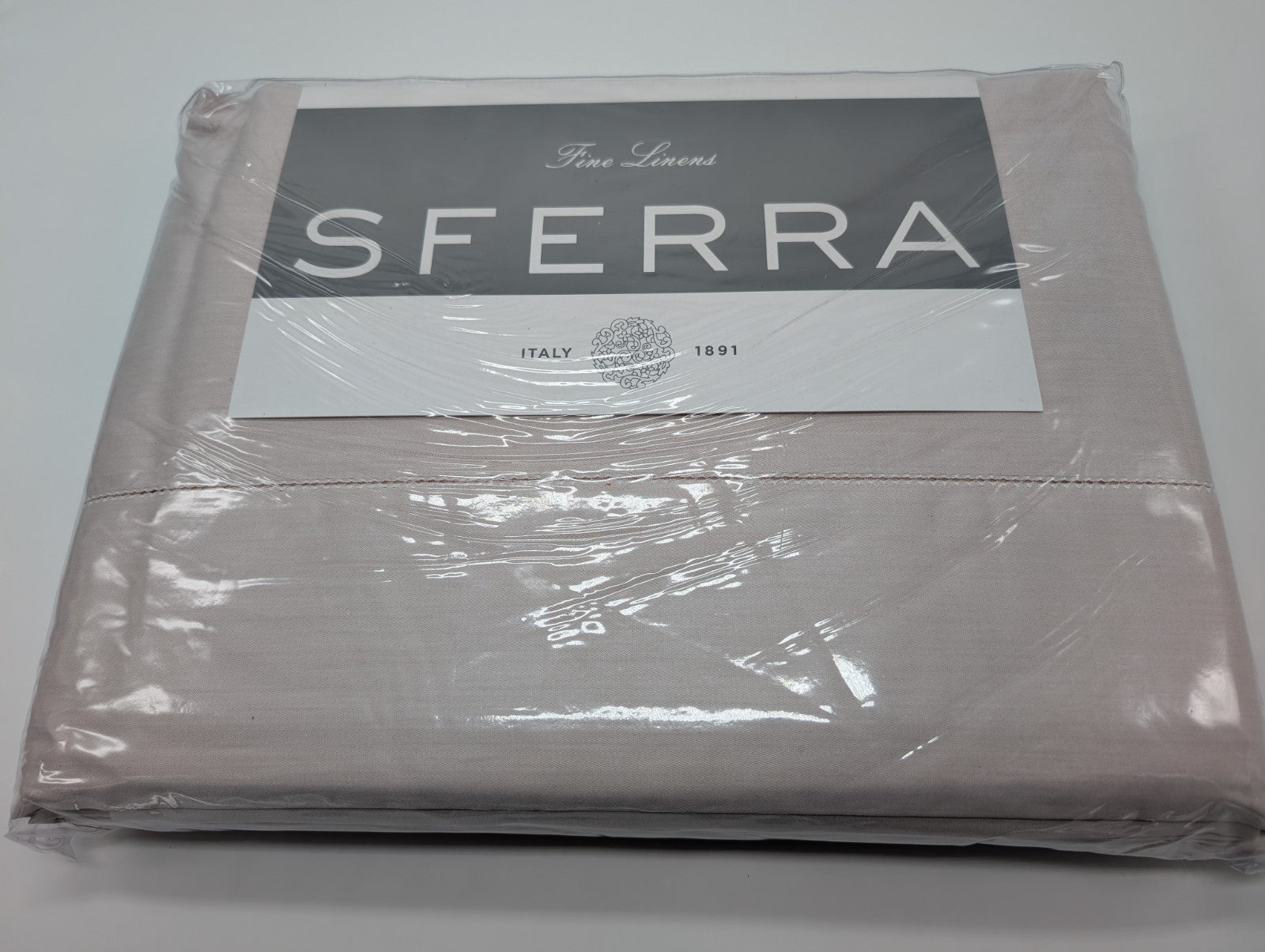 Sferra Corda Pink King Sheet Set 4PC Hematite 100% Cotton Sateen Silky Italy NEW7