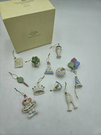 Lenox Happy Birthday Mini Tree Ornaments 12 PC Hat Crown Cake Clown Balloons NEW5