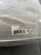 Sferra White Twin Plush Blanket Combed Cotton Home Collection Soft Portugal NEW16