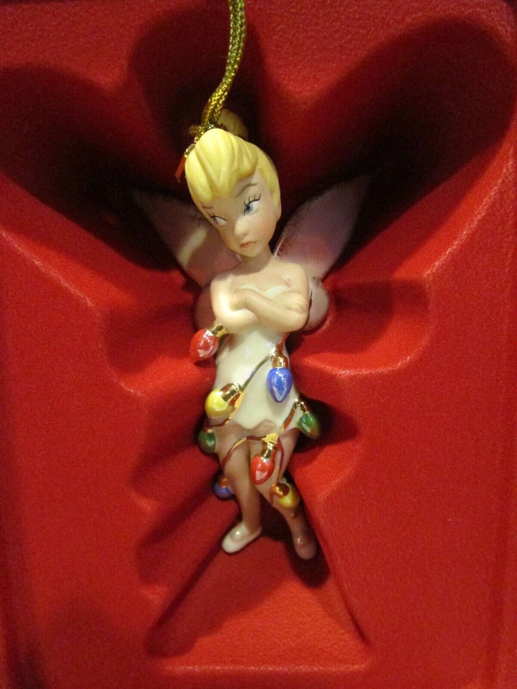 Lenox Disney 2016 Tinkerbell Ornament Figurine Annual All Wrapped Up Fairy NEW11