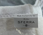 Sferra White Twin Plush Blanket Combed Cotton Home Collection Soft Portugal NEW9