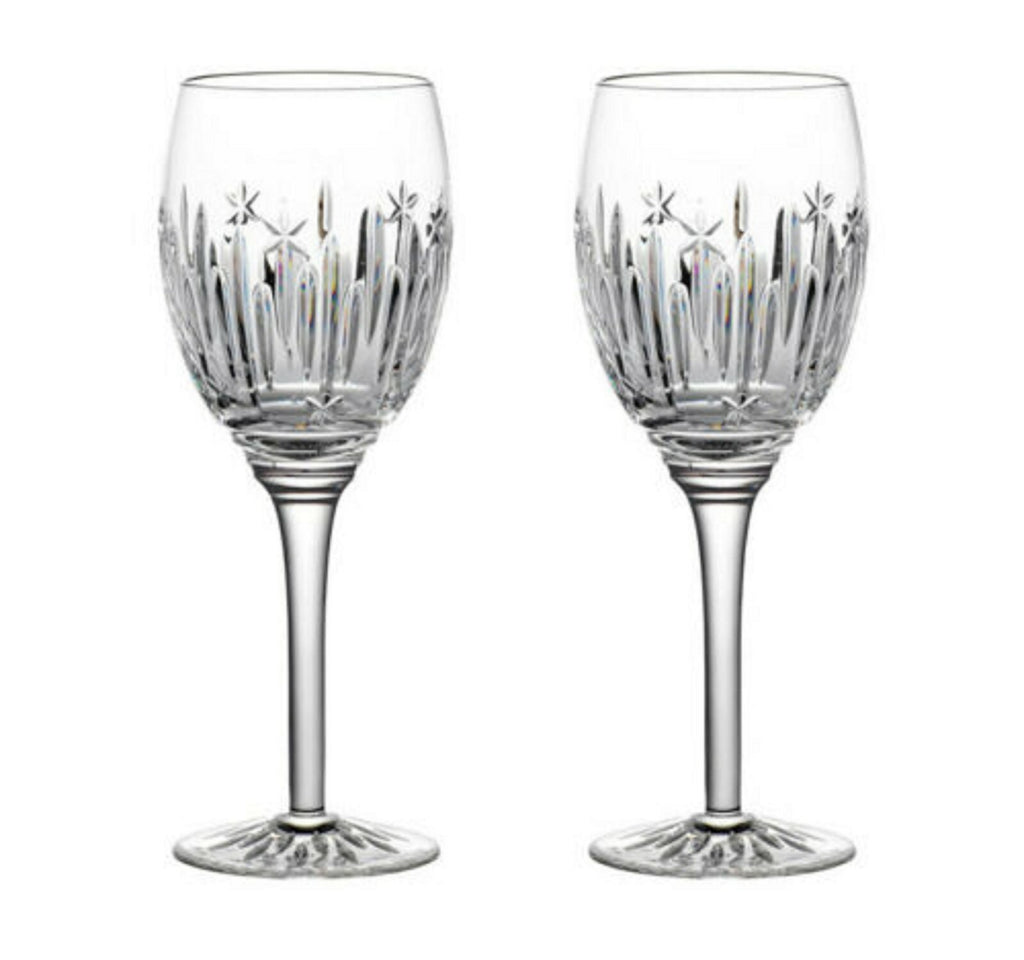 Waterford Crystal Winter Wonders Wine Glasses Midnight Frost 1059648 NEW IN BOX1