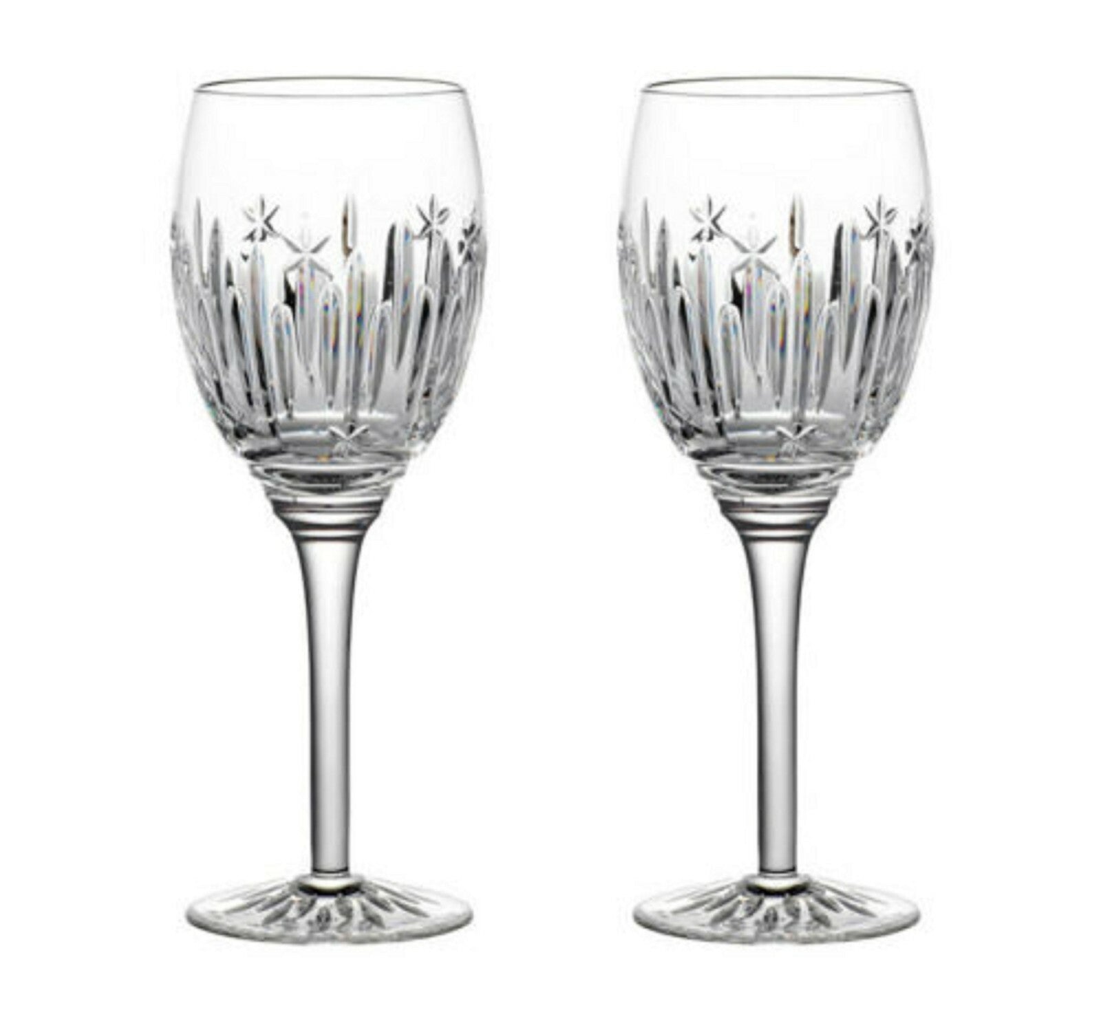 Waterford Crystal Winter Wonders Wine Glasses Midnight Frost 1059648 NEW IN BOX1