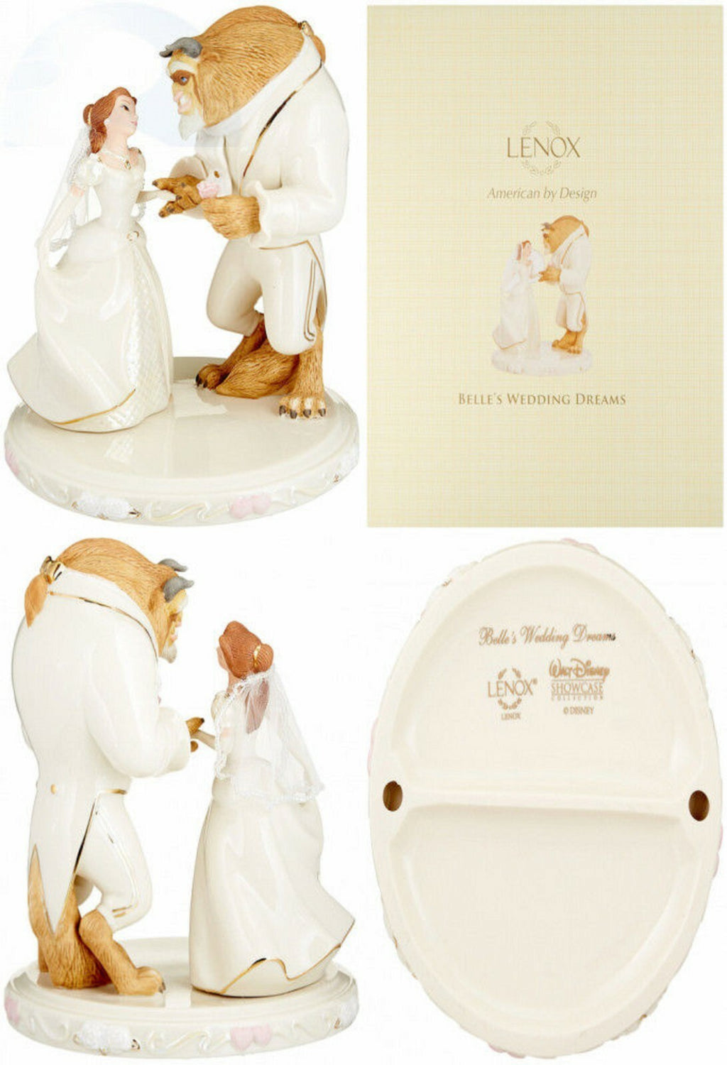 Lenox Disney Belle's Wedding Dreams Figurine Cake Topper Beauty & The Beast  NEW1