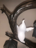 Lenox Halloween Spooky Lighted Tree Figurine Ghoulish Lanterns Ghosts Owl NEW10